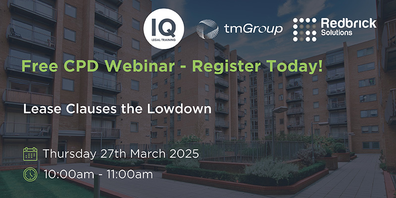 New CPD Webinar Coming This March: “Lease Clauses – The Lowdown”